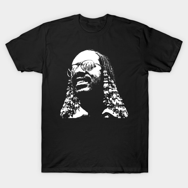 Stevie Wonder Pop Art Portrait T-Shirt by phatvo